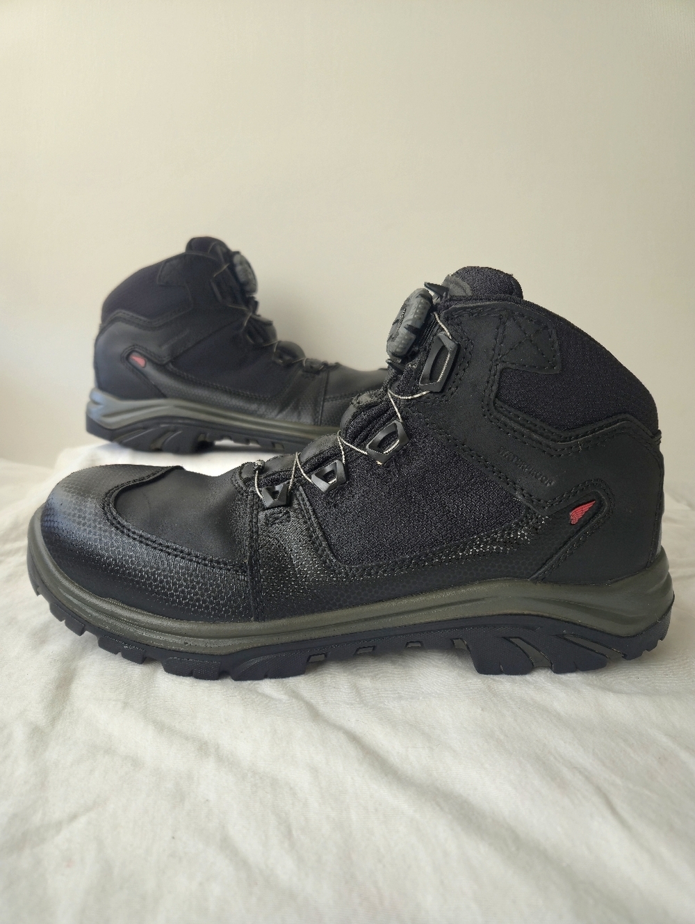 Red Wing Tradesman 6614 Mens Safety Toe Waterproof 5" Work Boots Black Size 12 D